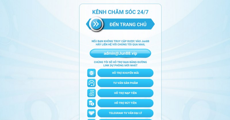 Thông tin liên hệ Jun88 giúp anh em giải quyết vấn đề nhanh