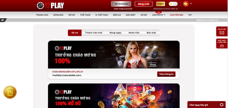 Một số chương trình khuyến mãi chỉ có tại 12Play